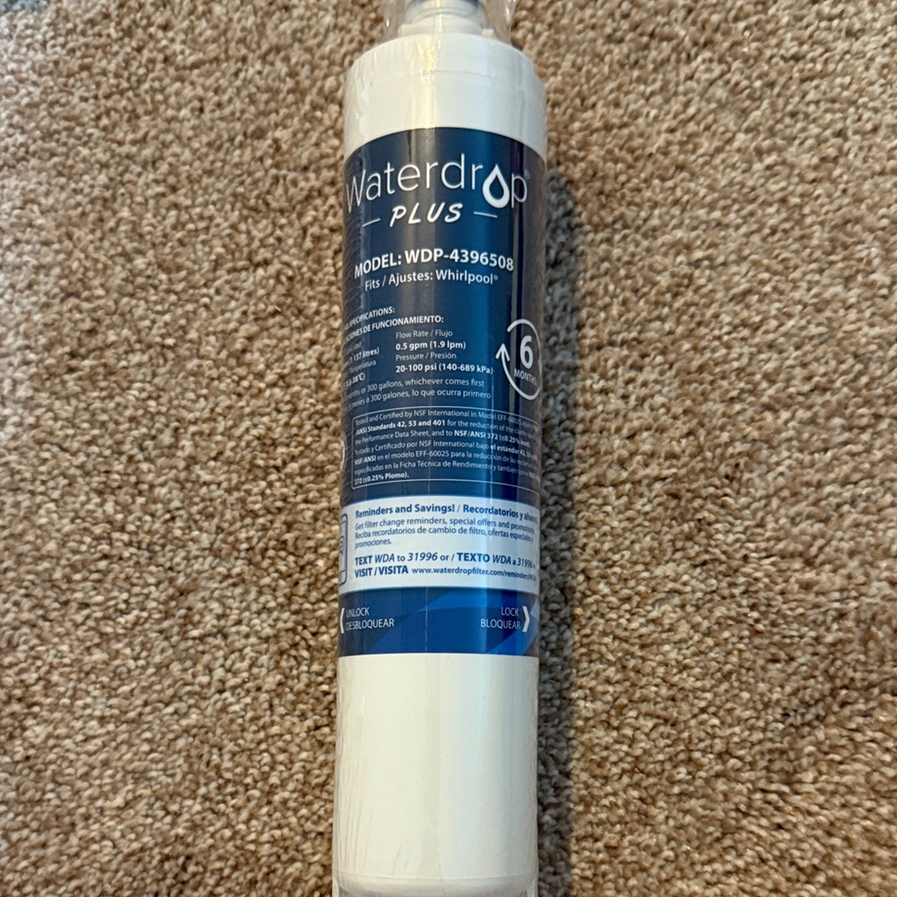 Waterdrop Plus Refrigerator Water Filter - White
